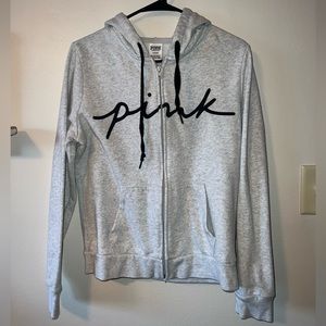 pink zip up hoodie